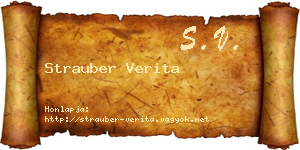 Strauber Verita névjegykártya